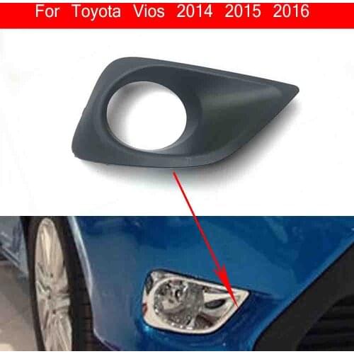 Fog Lamp Cover For Toyota Vios 2014 2015 2016 Fog Light Shell Vent Car Front Bumper Grille Driving Lamp Cover