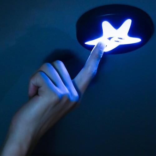 Touch Type Car Interior Night Light USB Charging LED Light Portable Round Universal Rechargeable Wireless Interior Reading Lamp