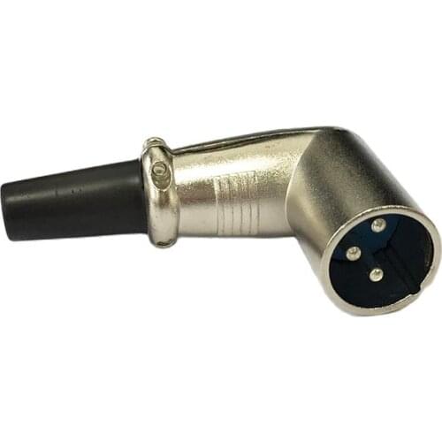 Cannon XLR male connector 3 pins right angle 90-degree for microphone