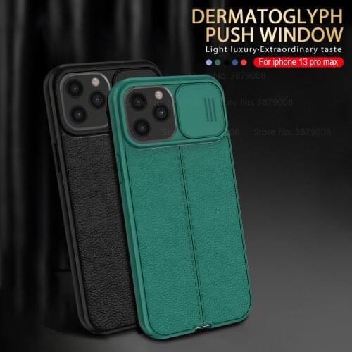 Lychee Pattern Silicone Case For iphone 13 pro max 13 mini i phone 13mini Shockproof push window Back Cover bumper iphone13pro