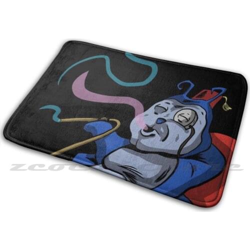The Blue Soft Non-Slip Mat Rug Carpet Cushion Alice In Blue Hookah Smoking Absolem