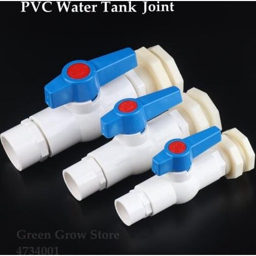 20 25 32 40mm 1 / 2 "~ 1.2" PVC Water Tank Joint Aquarium Fish Tank Connectors DIY Combination Suit Water Tank ABS Inlet/Outlet