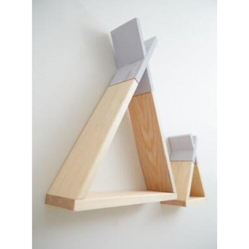 Triangle Kids Room Library Children Bookshelf Child Bookcase Natural Bookshelf 30 cm Baby Room Wall Bookshelf High quality Wood Bookshelf Furniture Modern 2021