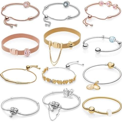 925 Sterling Silver 2019 Spring New Spring Garden Classic Charm With Bracelet Original 1:1 High Quality Fashion Jewelry