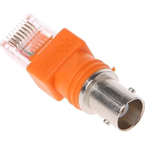1 PC BNC Female To RJ45 Male Adapter Chassis Panel Mount Monitor Accessories