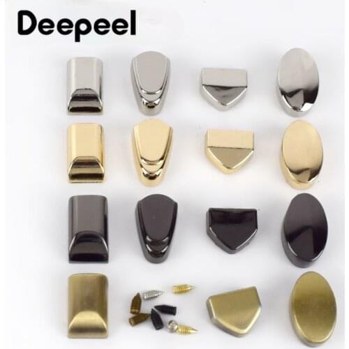 Deepeel 10pcs Metal Zipper Pull Tail Lock Clip Buckle Zip Cord Stopper Screw Plug DIY Bags Leather Hardware Accessories Crafts