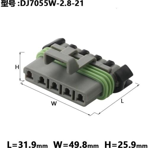 200 sets 5 Pin DJ7055W-2.8-21 Female Waterproof Car Automotive Plug Electric Connector 12084891
