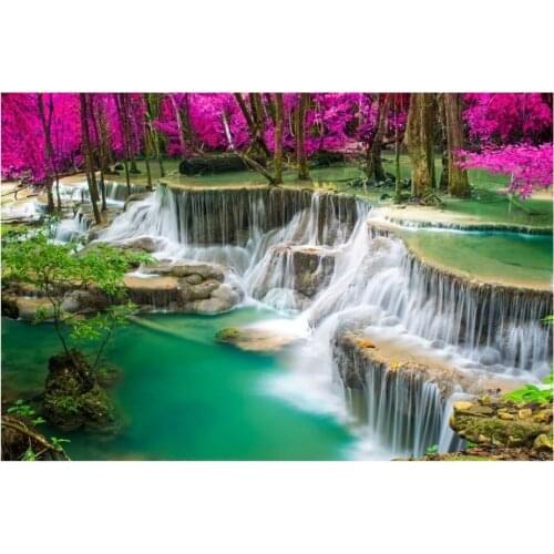 3d wallpaper Custom High end 3d murals wallpaper for walls 3 d HD Waterfall Woods Photography Landscape frescoes wall decor