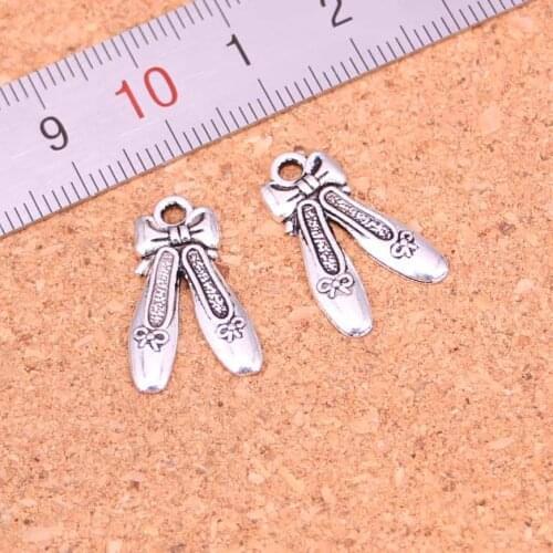 95Pcs ballet shoes slippers Charms Pendant For DIY Necklace Bracelet Jewelry Making DIY Handmade 20*13mm