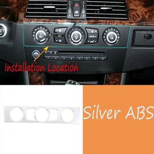 AU05 -Car Center Console Air Conditioning Button Cover Frame Cover Trim For-BMW 5 Series E60 2004-2010