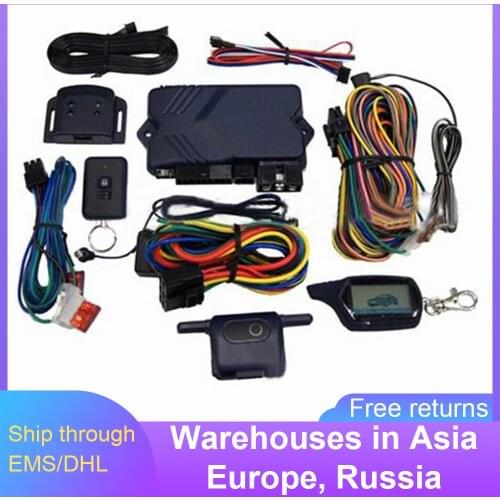 Two-way Car Burglar Alarm Keychain RC Anti-theft System Russian Version Car Alarm System Start Stop For Twage Starline B9