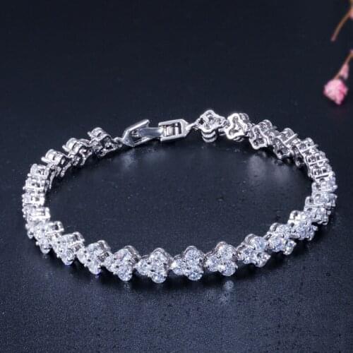 AAA Zircon S925 Sterling Silver Bracelets Gold Bracelets Bangle Bride Wedding Luxury Jewelry