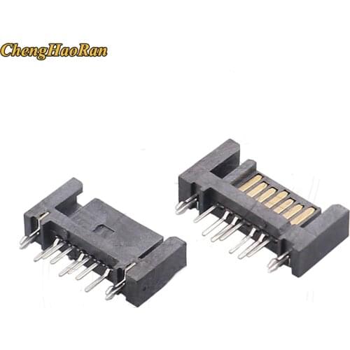 ChengHaoRan 5pcs Sata 7 Pin Male Straight DIP Adapter Connector For Hard Drive HDD