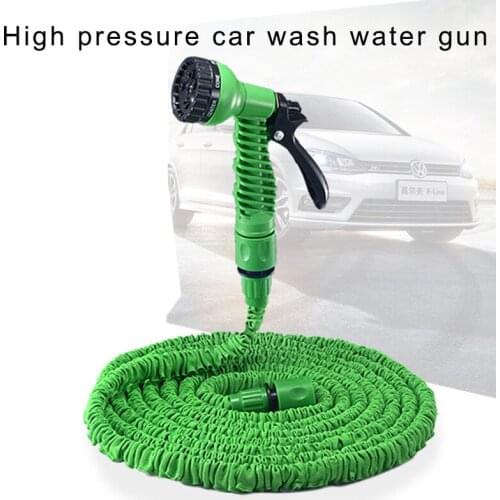 Home magic 3 times telescopic water pipe multi-function car high-pressure car wash water gun garden garden watering suit
