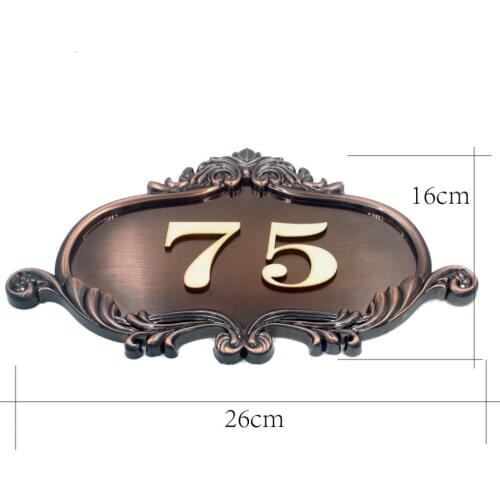 House number European-style door sign, custom-made apartment door number Villa door panels any letter, symbols, house Hotel