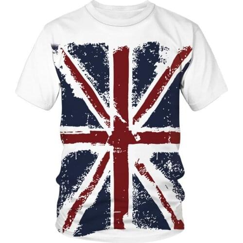 USA UK Croatia flag 3D printing T-shirt mens and womens American pattern streetwear O-neck top T-shirt