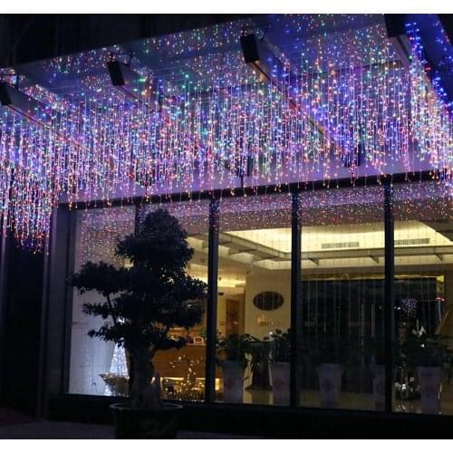 4 Colours String Lights Christmas Outdoor Indoor Decoration 3.5m Droop 0.3-0.5m Curtain Icicle String Led Lights Garden Party