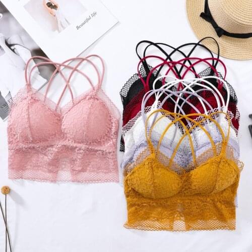 Fine Shoulder Strap Lace Beauty Back Underwear No Rims Sexy Bras Gathering Elasticity Womens Underwear