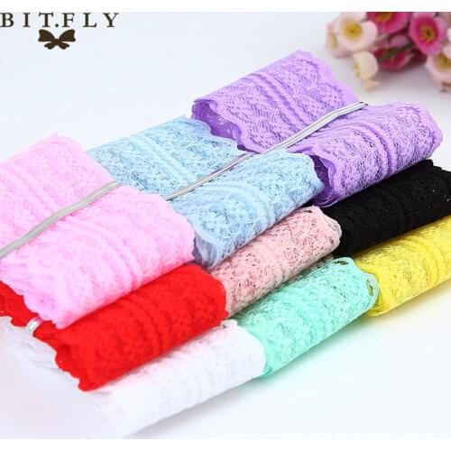 45mm width Cheap Lace Fabric Trim Ribbon 10yard/lot DIY Garment Accessories embroidered lace ribbon Bilateral