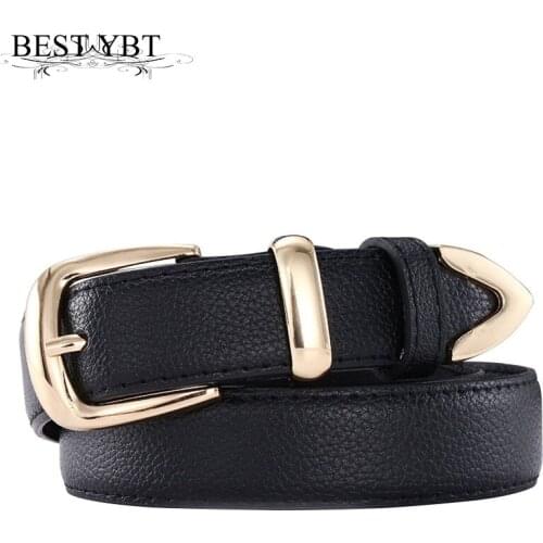 Best YBT Women belt fashion Alloy pin buckle Imitation leather solid color belt casual Women business affairs belt