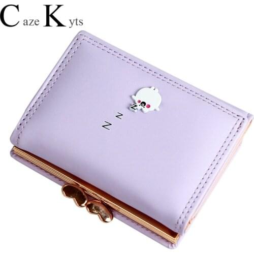 New Womens wallet wallet 2020 short wallet womens small matte womens tri-fold women candy color childrens bag