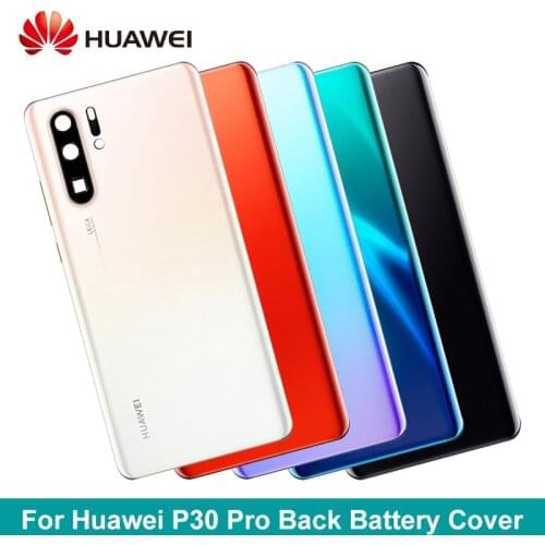 Original For Huawei P30 Pro Battery Cover + Camera Glass Lens For Huawei P30 Pro Back Door Replacement Repair Parts