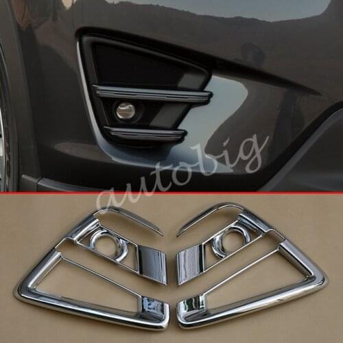 Fog Lamp Cover FOR 2016 Mazda CX-5 CX5 Chromium Styling Molding Light Accessories