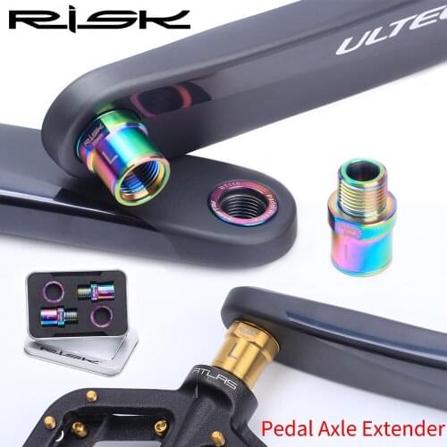 Bike Titanium Ti Alloy Pedal Axle Extenders One Pair Bicycle Pedal Extension Bolts Spacers 16mm/20mm for MTB Road Bicycle Pedals