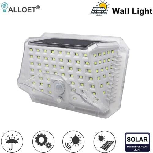 Waterproof 90LED Solar Light Outdoor Solar Lamp PIR Motion Sensor Solar Powered Sunlight Street Lights for Garden Decoration