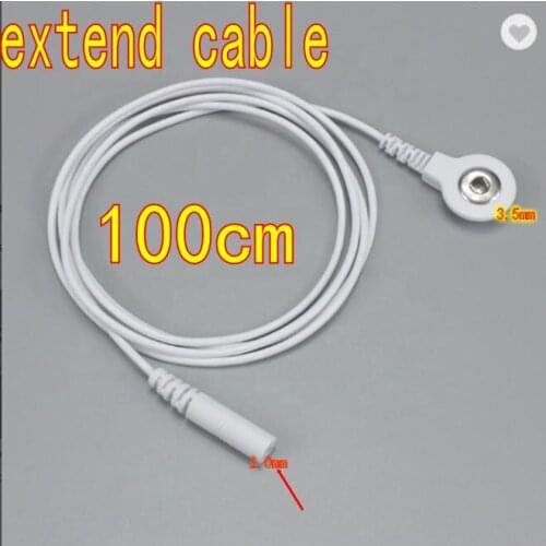 10pcs 1M Long Replacement TENS/EMS/IF Snap Lead Wire Adapters/Convert ∅2mm Pin Connector to ∅3.5mm Snap Connector