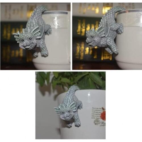 4x Garden Statue Sculpture Dragon Bookcase Bookshelf Hanging Figurine Decor