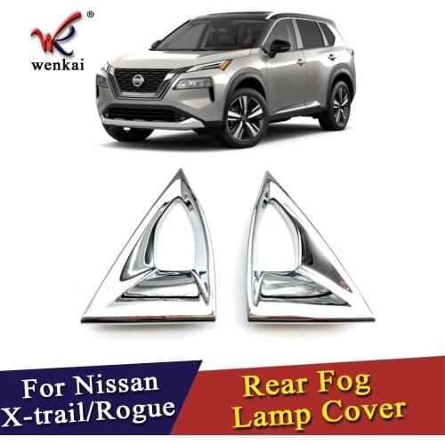ABS Chrome Front Fog Lamp Light Cover Trim For Nissan Rogue X-trail T33 2021 2022 Exterior Car Styling Accessories