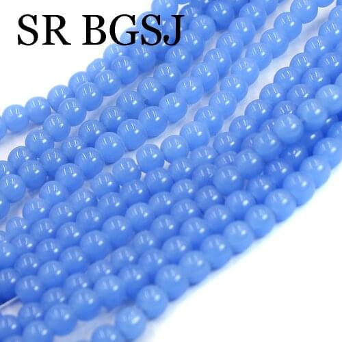 Free shipping 5Strands 6mm Round Glass Jewelry Making DIY Wholesale Beads 15inch