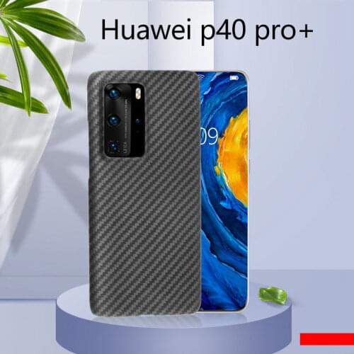Real Carbon Fiber Phone Case For Huawei P30 Pro P40 P40 Pro+ Case Aramid Fiber Phone Cover Light Thin Matte Protective Shell