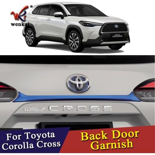 For Toyota Corolla Cross 2020 2021 Car Tail Back Door Cover Rear Trunk Lid Molding Cover Trim