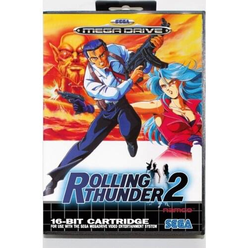Rolling thunder 2 16 bit SEGA MD Game Card With Retail Box For Sega Mega Drive For Genesis