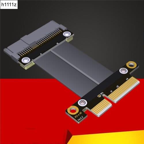 Riser Cable SFF-8639 U.2 to PCI-E 3.0 4X Flexible Cable Riser Card Ribbon Extender Cable Extension Port Adapter for U.2 NVME SSD