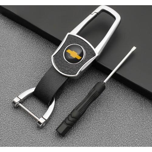 Leather Car Keychain For Chevrolet Colorado Cruze Spark Captiva Malibu Trax Aveo Emblems Keyrings Auto Decoration Accessories