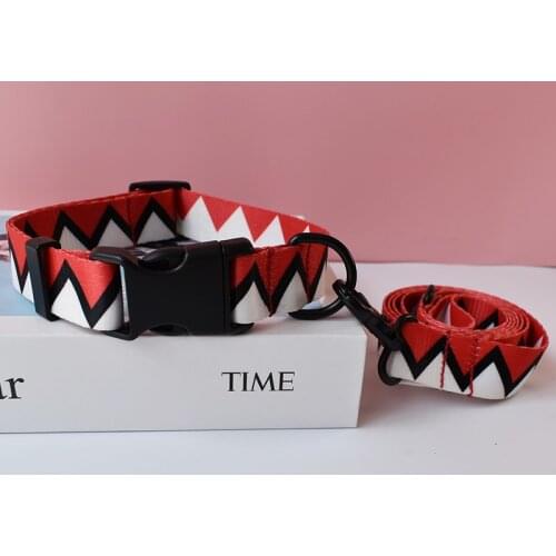 Red personalized designer dog collar and leash set train for large small at pets Leashes dogs leash rope nylon Tenacity