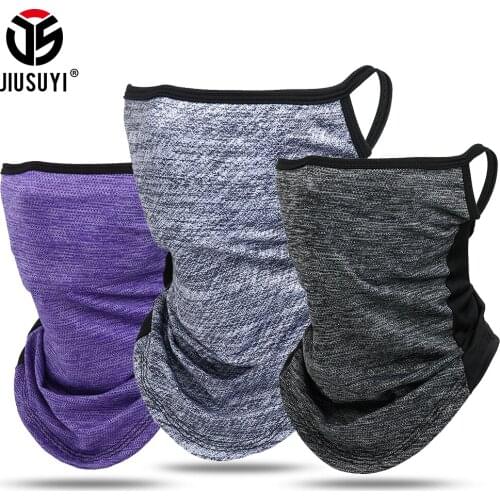 Summer Half Face Scarf Breathable Ice Silk Triangle Magic Bandana Neck Cover Mesh Mask Neckerchief Bicycle Headband Men Women