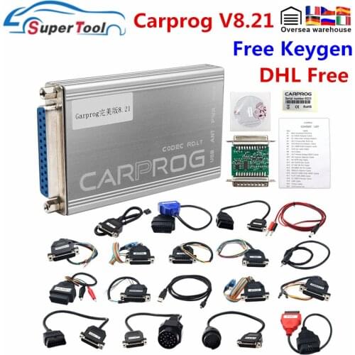 By DHL Carprog V8.21 Auto Repair Tool Online ECU Tuning Programmer With Keygen Car Prog V 8.21For Airbag Reset/Radio/Dash/IMMO