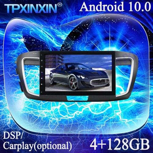 Android 10.0 4G+128G For Honda Accord 9 2013-2015 PX6 Carplay Multimedia Player Tape Recorder GPS Navi Auto Radio Head Unit DSP