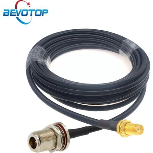 SMA Female to N Type Female Waterproof Screw Bulkhead Jack LMR195 Cable 50-3 Pigtail 50 Ohm RF Coaxial Extension Cord Jumper