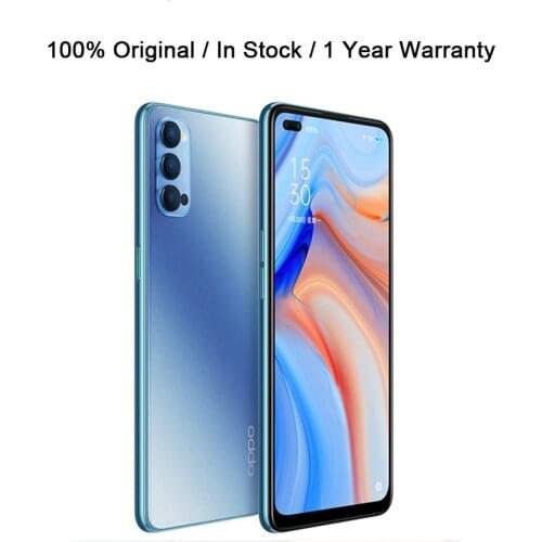Official Oppo Reno 4 5G Android Phone OTG OTA Face ID 6.4" AMOLED 2400X1080 Snapdragon 765G Screen Fingerprint 65W Charger 48MP