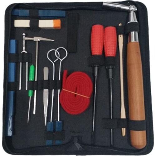 Professional Piano Tuning Kit Tuner Tools Set Piano Tuning Tool Wooden Handle Fixed Tuning Wrench With Bag