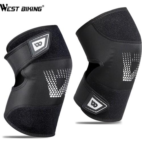 WEST BIKING Adjustable Knee Support Lightweight Elastic Sports Knee Support Brace Knee Joint Protection Strap with Spring Bar