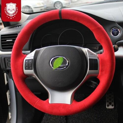 Hand-stitched steering wheel cover For Lexus ES300 NX RX450 IS200 GS car accessories Grip cover Automotive interior