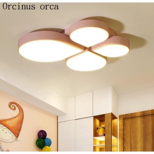 Modern minimalist creative LED ceiling lamp living room childrens Princess Room Nordic color geometric ceiling lamp