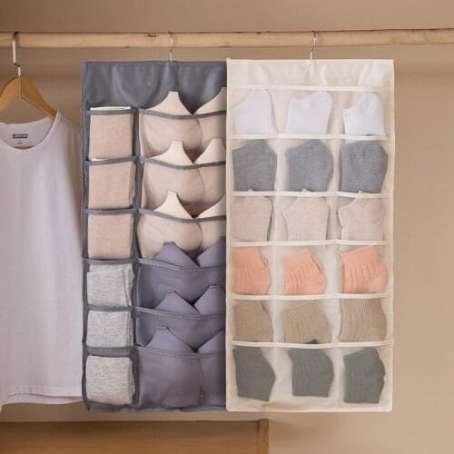 Multifunctional Underwear Storage Bag Hanging Organizers Closet Organizer Type Double Side Wardrobe Artifact Suspension Bag