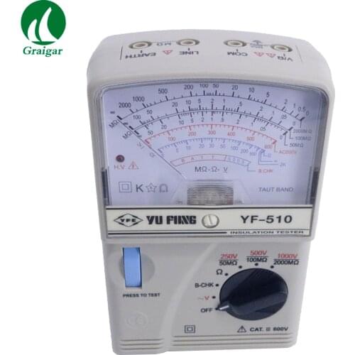 Tenmars YF-510 Pointer Type High Resistance Meter Insulation Tester